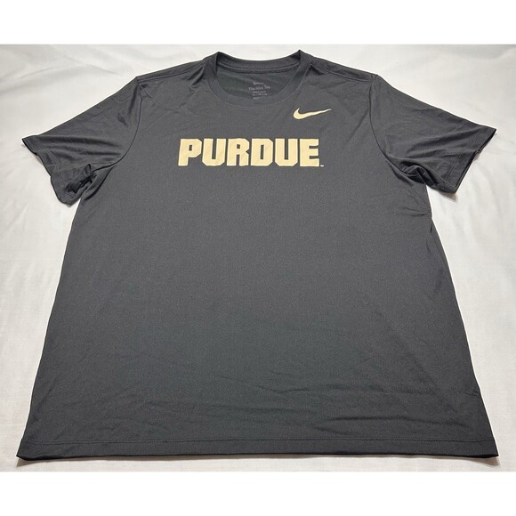 Purdue Boilermakers Nike Dri-Fit Shirt Men’s Size XL NCAA Black Tee NCAA PU - Picture 1 of 7